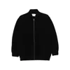 Harris Wharf London Zip-front Balloon-sleeve Jacket In Black