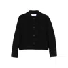 Harris Wharf London Button-front Collared Jacket In Black