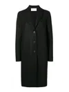 Harris Wharf London Boxy Buttoned Coat In Black