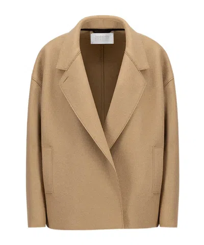 Harris Wharf London Oversized Boxy Jacket Pressed Wool In Brown