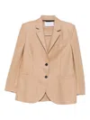 Harris Wharf London Patch-pocket Buttoned Blazer In Brown