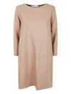 Harris Wharf London Women Geometric Dress With Pockets Light Pressed Wool In Neutral