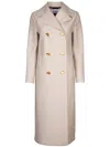 Harris Wharf London Women Double-breasted Military Coat With Back Vent In Neutrals