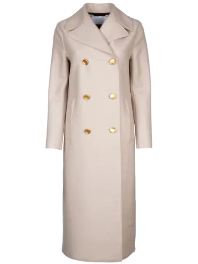 HARRIS WHARF LONDON PEAK-LAPELS WOOL DOUBLE-BREASTED COAT