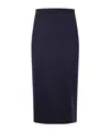Harris Wharf London Women Midi Skirt Superfine Merino In Blue
