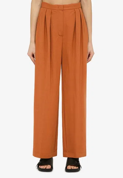 HARRIS WHARF LONDON PLEATED HIGH-RISE PANTS