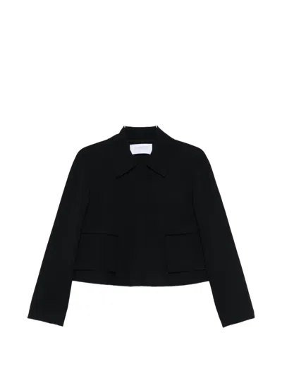 Harris Wharf London Polo-collar Jacket In Black