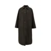 Harris Wharf London Pressed Wool Balmacaan Coat In Brown