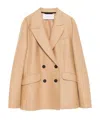 Harris Wharf London Pressed-wool Blazer In Nude