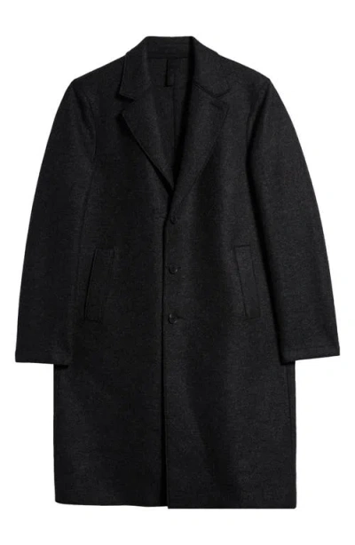 Harris Wharf London Pressed Wool Overcoat In Anthracite