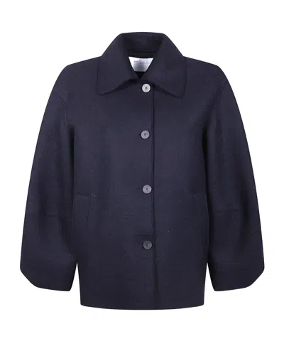 Harris Wharf London Button-fastening Patch-pocket Jacket In Blue