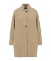 Harris Wharf London Raglan Cape Boiled Wool In Brown