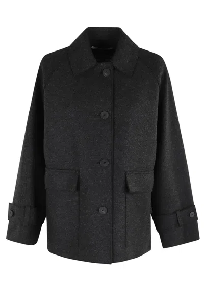 HARRIS WHARF LONDON RAGLAN JACKET WITH QUILTED LINING