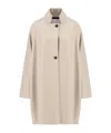 Harris Wharf London Raglan-sleeve Button Coat In Neutral