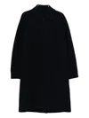 Harris Wharf London Raglan-sleeve Buttoned Coat In Blue