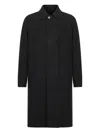 Harris Wharf London Raglan-sleeve Wool Coat In Black