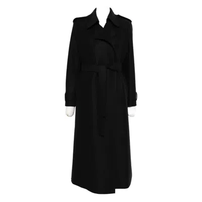 Harris Wharf London Belted Coat In Black