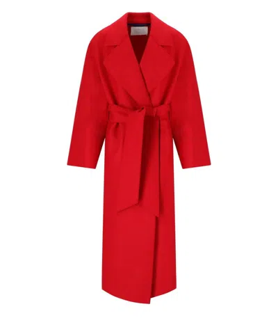 Harris Wharf London Red Belted Coat