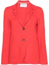 Harris Wharf London Single-breasted Blazer With Chest Welt Pocket In Red