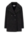 Harris Wharf London Sailor Jacket Boucle In Black