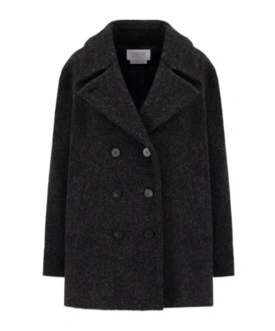 Harris Wharf London Sailor Jacket Boucle In Black