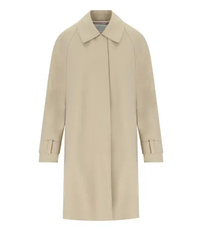 Harris Wharf London Sand Scuba Coat In Beige