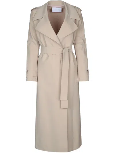 Harris Wharf London Women Women Long Trench Scuba In Neutral
