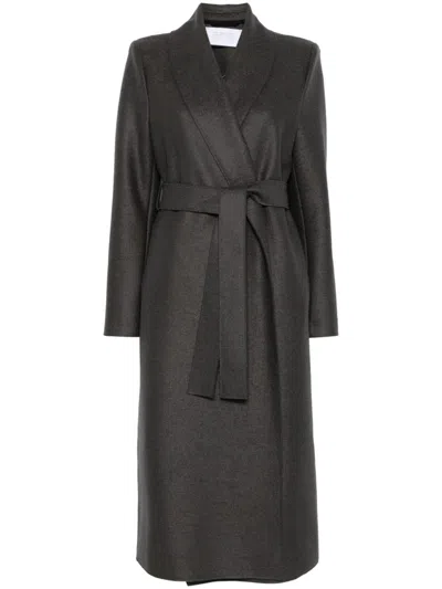 Harris Wharf London Shawl-collar Coat In Grey