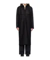 Harris Wharf London Shield Long Coat In Black