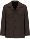 Harris Wharf London Shirt Jacket In Brown