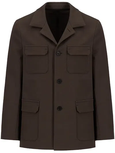 Harris Wharf London Shirt Jacket In Brown