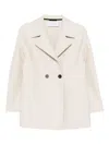 Harris Wharf London Short Double-breasted Coat In Light Beige In Neutral