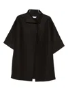 Harris Wharf London Short-sleeve Collared Coat In Brown
