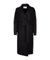 Harris Wharf London Women Long Double Breasted Coat In Black