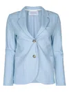 Harris Wharf London Light Blue Single Breasted Blazer In Blue