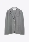 Harris Wharf London Light Grey Single-breasted Cotton Jacket In Gray