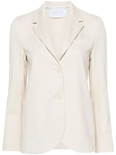 Harris Wharf London Single-breasted Blazer Jacket Chest Pocket In Beige