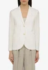 Harris Wharf London Woman Blazer Ivory Size 10 Cotton In White