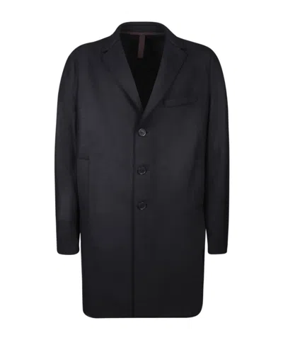 Harris Wharf London Single-breasted Notched-lapels Coat In Black