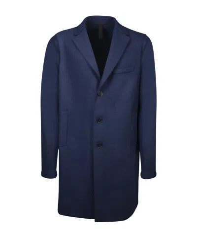 Harris Wharf London Felted Single-breasted Coat In Blue
