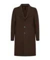 Harris Wharf London Brown Single-breasted Coat In Virgin Wool In Black