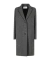 Harris Wharf London Single-breasted Wool Coat In Boiled In Black