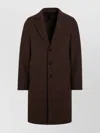 Harris Wharf London Single Breasted Coat In Virgin Wool In Brown