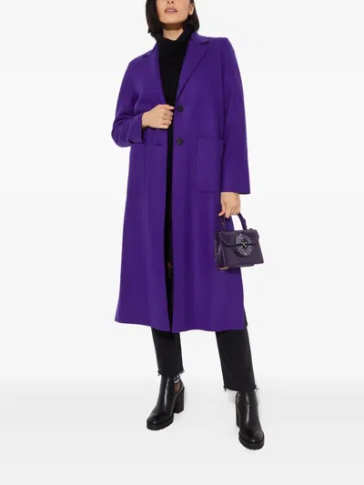 Harris Wharf London Single-breasted Coat In Purple