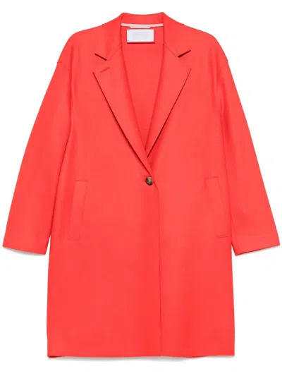 Harris Wharf London Single-breasted Coat In Red