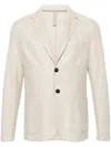 Harris Wharf London Single-breasted Linen Blend Blazer In Neutrals