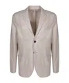 Harris Wharf London Single-breasted Linen Blend Blazer In Nude
