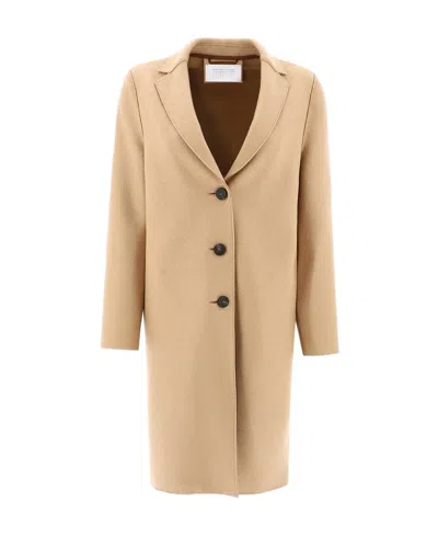 HARRIS WHARF LONDON SINGLE-BREASTED MID-LENGTH COAT