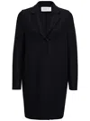 Harris Wharf London Single-breasted Midi Coat In Black