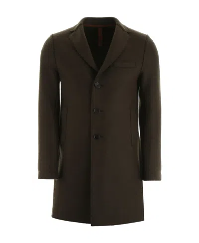 Harris Wharf London Single-breasted Virgin-wool Coat In Black